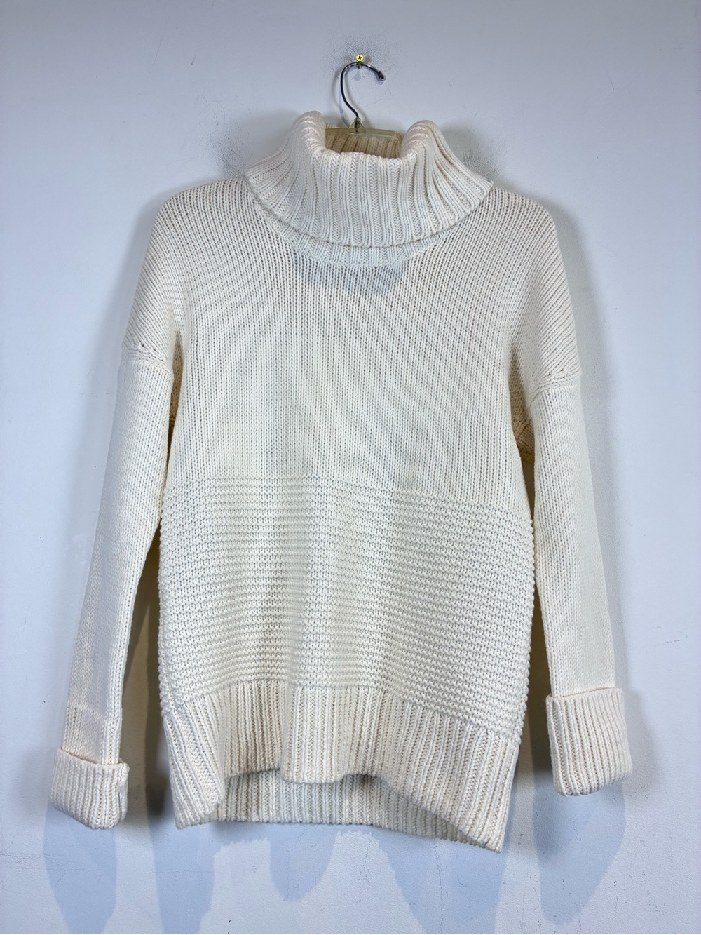GAP Cream Chunky Turtleneck Sweater, Size S